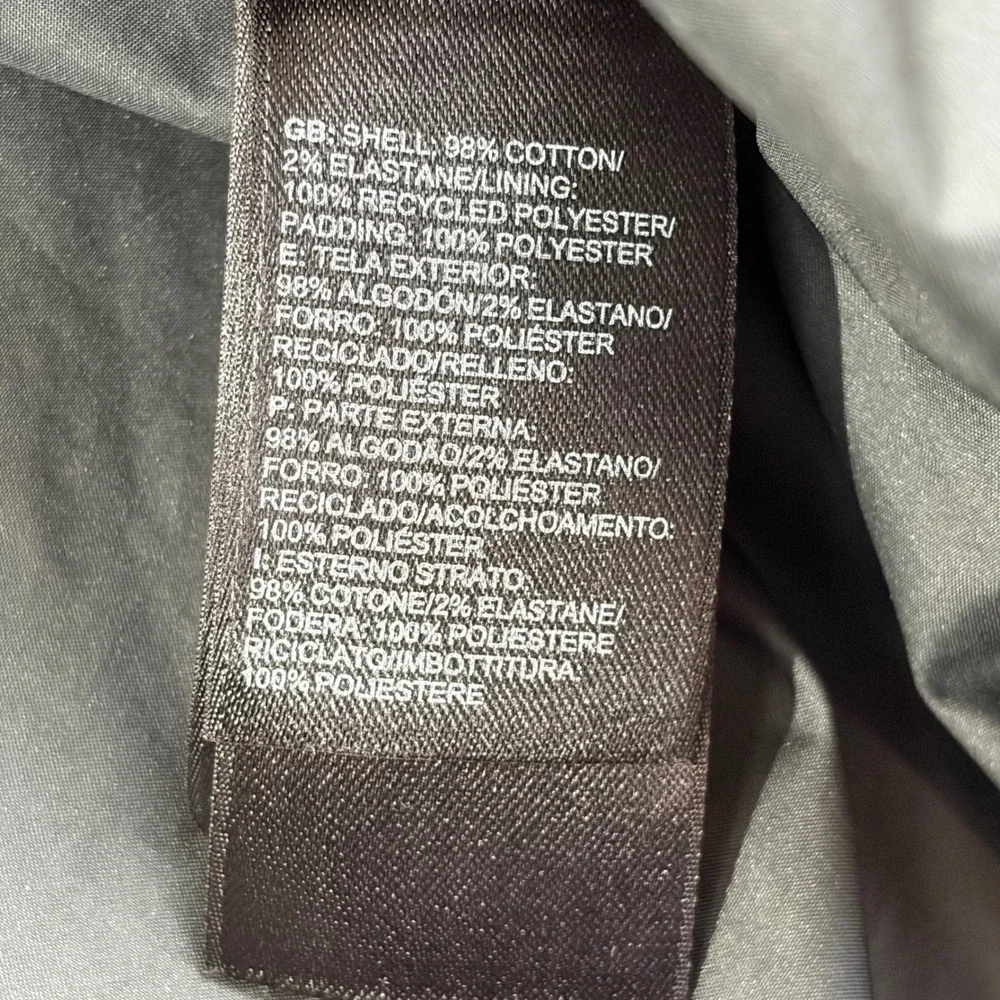 The North Face Brown Canvas Insulated Vest CF1K Size Medium Full Zip Utility